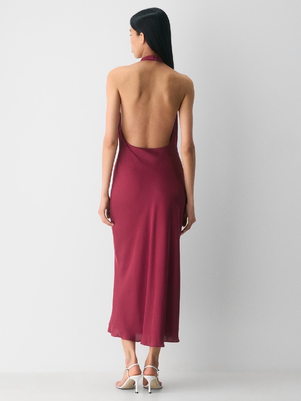 Audience Satin Maxi Halter Dress - Picture 3 of 7